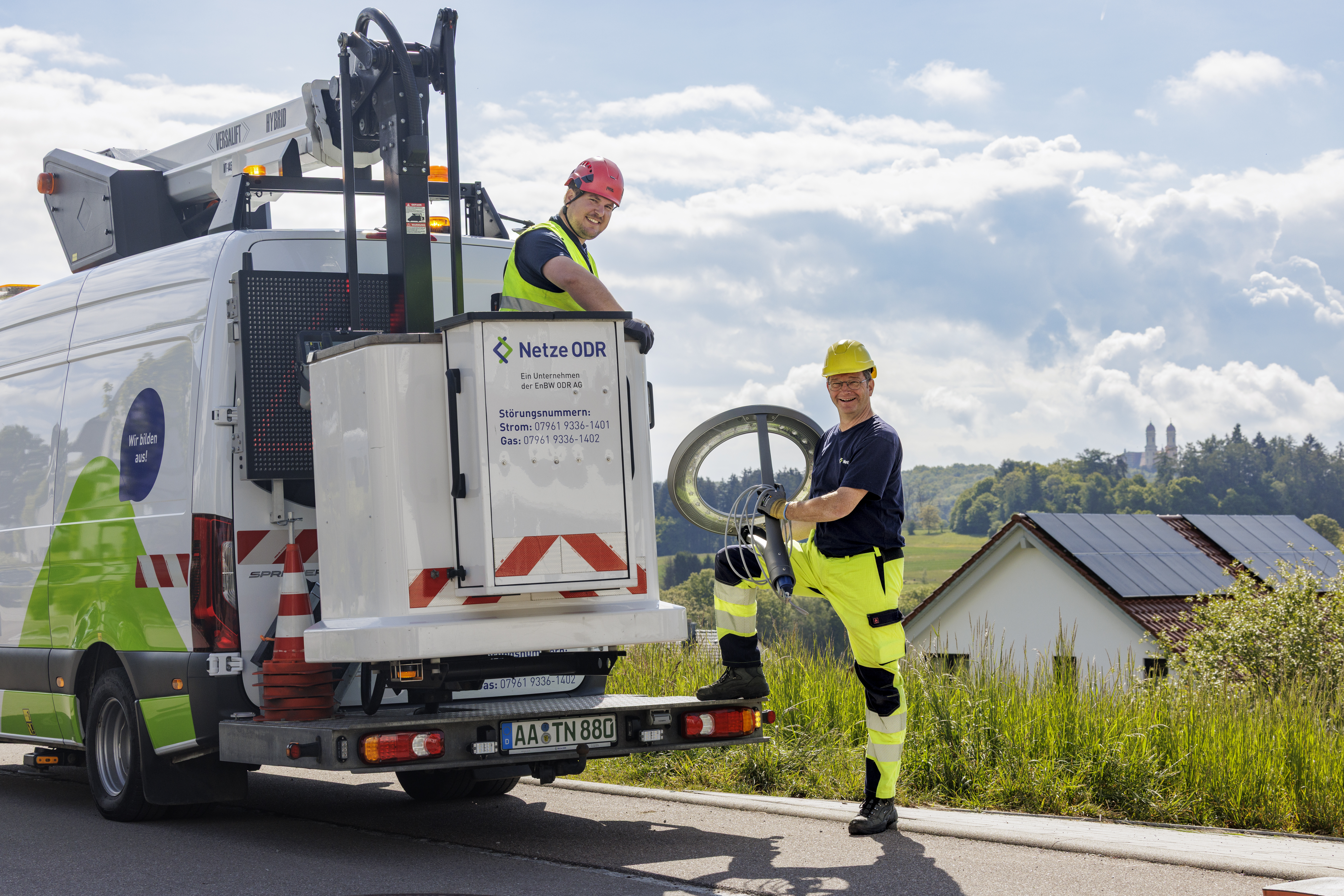 Team Straßenbeleuchtung im Einsatz 