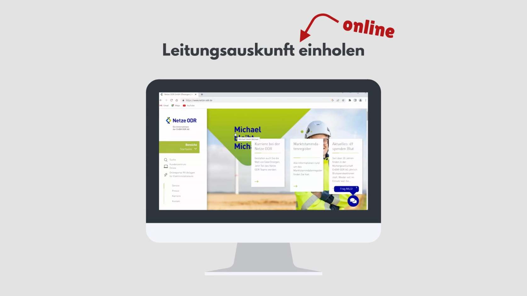 Hintergrundbild für das Video "Online-Leitungsauskunft"