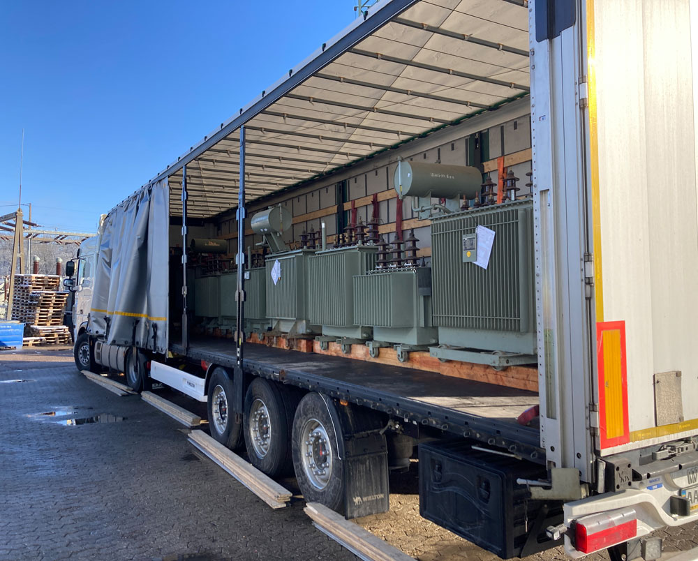 Transformatoren in einem LKW